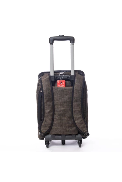 BRAVE PAWS Kedi Köpek Valizi Çekçekli Kahverengi - Resim 4