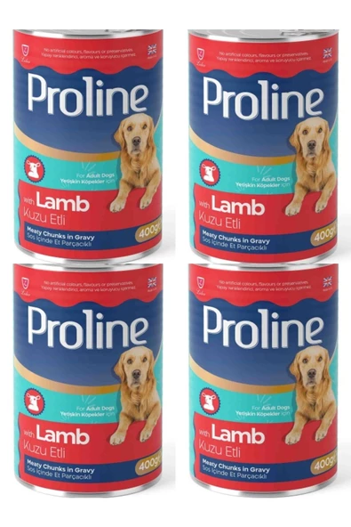 Lider Proline Kuzu Etli Yetişkin Köpek Konserve Maması 400 Gr* 4 Adet