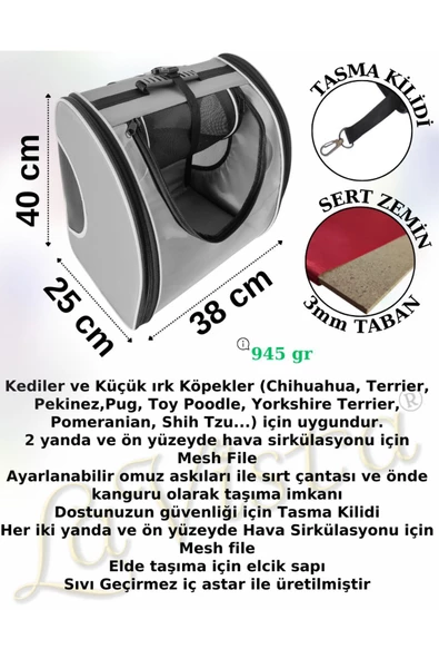 LAVİSTA Lavista Kedi & Köpek Taşıma Çantası Sanselo Pembe - 2
