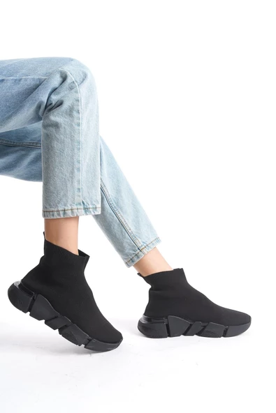 Kadın Çorap Sneaker Hafif Kalın Taban Günlük Slip On Trend Spor Ayakkabı Sneaker - 6