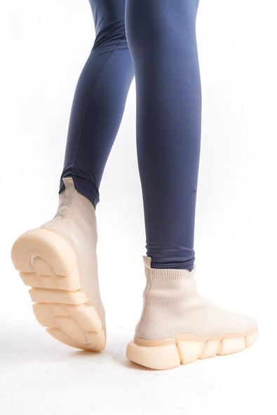 Kadın Çorap Sneaker Hafif Kalın Taban Günlük Slip On Trend Spor Ayakkabı Sneaker - 4