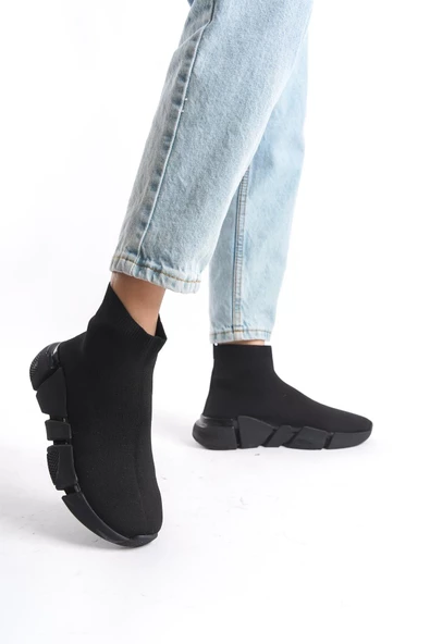 Kadın Çorap Sneaker Hafif Kalın Taban Günlük Slip On Trend Spor Ayakkabı Sneaker - 5
