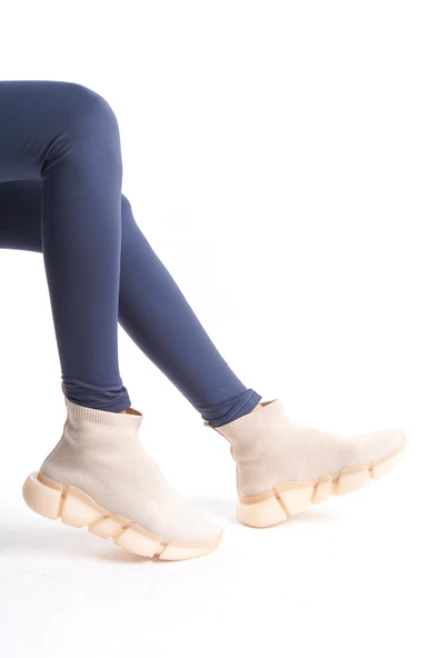 Kadın Çorap Sneaker Hafif Kalın Taban Günlük Slip On Trend Spor Ayakkabı Sneaker - 2