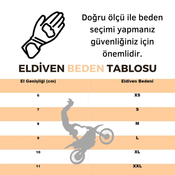 PROSEV DERİ KIŞLIK MOTOSİKLET ELDİVENİ SİYAH - 5