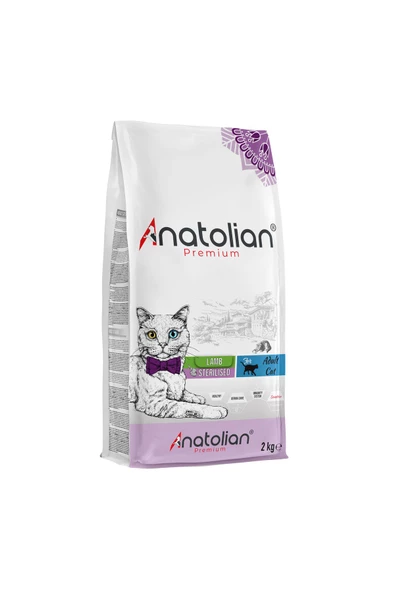 Anatolian premium Sterilised Lamb Kuzulu Kısırlaştırılmış Kedi Maması 2 Kg