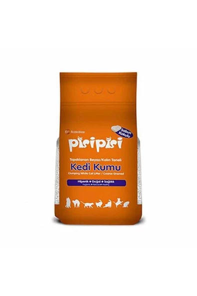 Pisipisi Sabun Kokulu Kalın Taneli Topaklanan Kedi Kumu 5 Kg