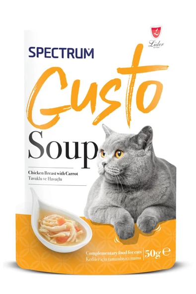 Spectrum Gusto Tavuklu Ve Havuçlu Kedi Çorbası 50 gr