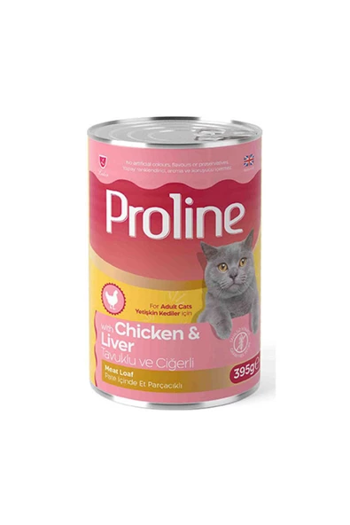 PROLINE Tavuklu Ve Ciğerli Pate Yetişkin Kedi Konservesi 395 gr