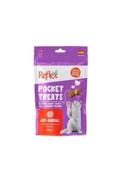 Reflex Pocket Treats Anti-Hairball Tüy Yumağı Önleyici Kedi Ödül Maması 60 Gr