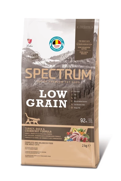 Spectrum Hindili Ördekli Ve Yaban Mersinli Düşük Tahıllı Yetişkin Kedi Maması 2 Kg
