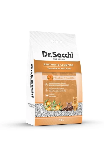Dr. Sacchi Dr.sacchi Bodrum Mandalinası Kokulu Bentonit Kedi Kumu 10 Lt - 2
