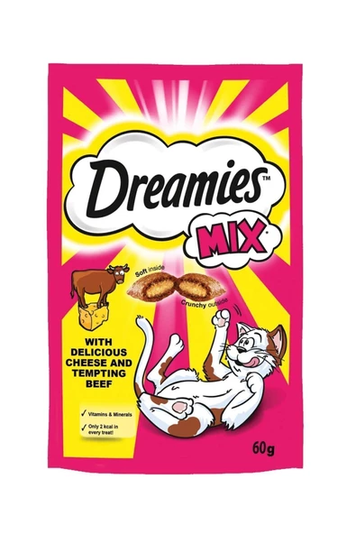 Dreamies Mix Iç Dolgulu Sığır Etli Ve Peynirli Kedi Ödül Bisküvisi 60gr - 2