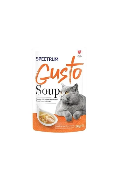 Lider Spectrum Gusto Tavuklu Somon Balıklı Ve Kabaklı Kedi Çorbası 50 Gr