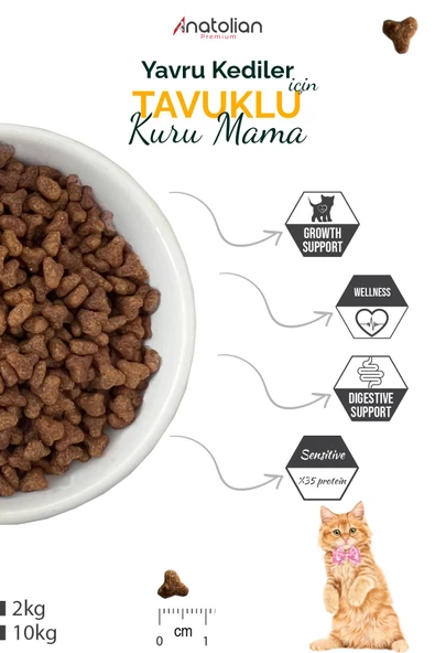 Anatolian premium Tavuk Etli Yavru Kedi Maması 10 Kg - 3