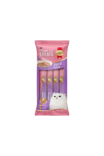 SMART HEART Kalamarlı Krema Kedi Ödülü 4x15 gr