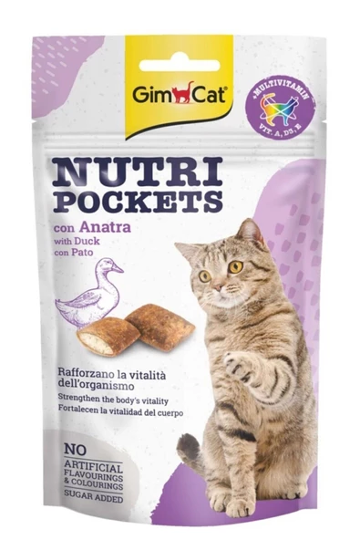 Gimcat Nutripockets Ördekli _ Multivitaminli Kedi Ödülü 60gr - Petshopundan