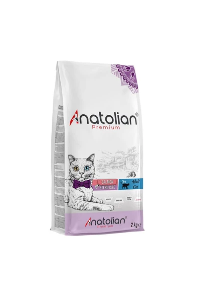 Anatolian premium Sterilised Salmon Somonlu Kısırlaştırılmış Kedi Maması 2 Kg