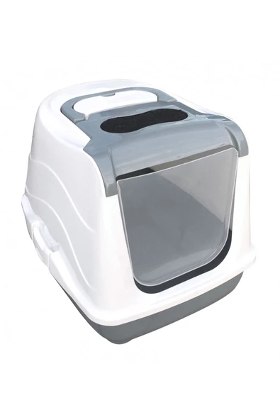 Ti-Sert Mio 1.sınıf Kapalı Kedi Tuvaleti Gri 39x50x38 Ölçülerinde ürün görseli