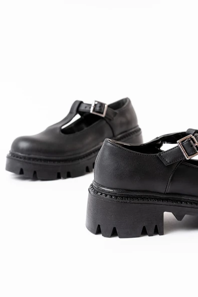 Vivole Shoes 868-757 Siyah Rugan Günlük Yüksek Tabanlı Loafer Ayakkabı - Resim 4