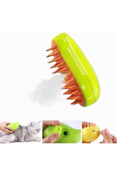 Pet Brush Kedi & Köpek Buharlı Tarak Şarjlı