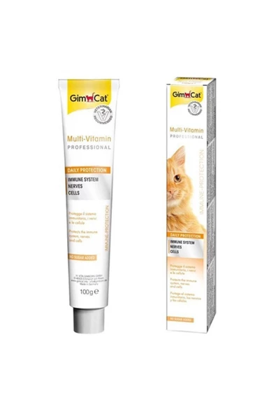 Gimcat Multi Vitamin Paste 12 Vitaminli Kedi Malt Macunu 100 Gr - 4002064401393 - Petshopundan