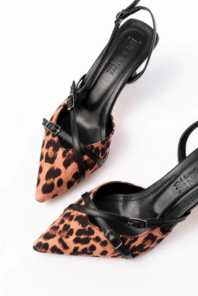 St-005 Leopar Günlük 7 Cm Topuklu Ayakkabı - 3