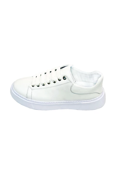 Hakiki Deri Günlük Ayakkabı Deri Ayakkabı Erkek Deri Ayakkabı Beyaz Deri Ayakkabı Beyaz Ayakkabı - Resim 3