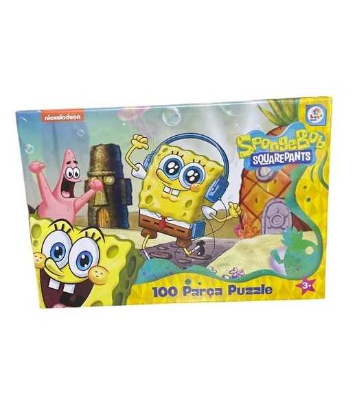 100 Parça Lisanslı Sünger Bob Puzzle 0494