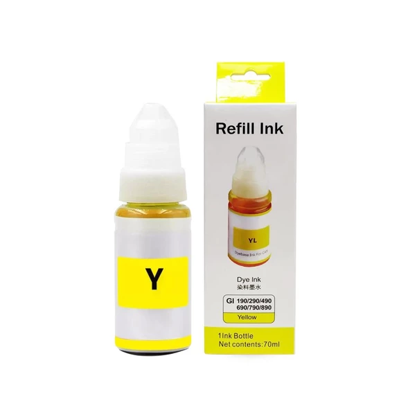 Canon GI-490 Sarı 70 ML Muadil Mürekkep /G3411/G4400/G4410