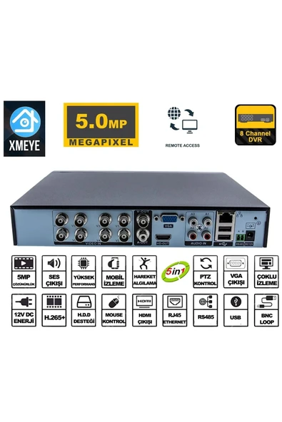 RİOSAT RSD-1608 Ahd Dvr Kayıt Cihazı 8 Kanal 5mp Xmeye - 2