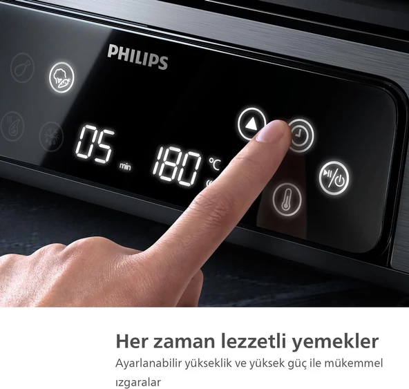 Philips 7000 Serisi Izgara Ve Tost Makinesi Yapışmaz Çıkarılabilir Plakalı Ve Dijital Ekranlı HD6307/70 - 5
