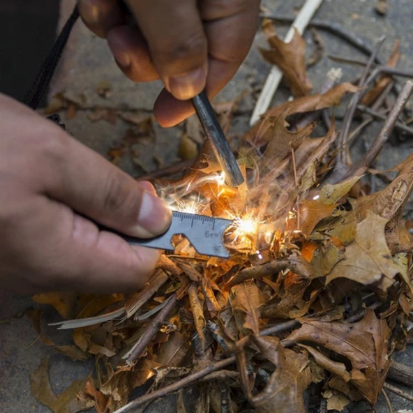 Survival Ateş Başlatıcı Magnezyum Çubuk Taş Hayatta Kalma Kiti - 3