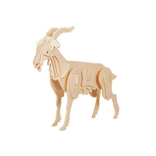 3D Ahşap Puzzle - Keçi - 2