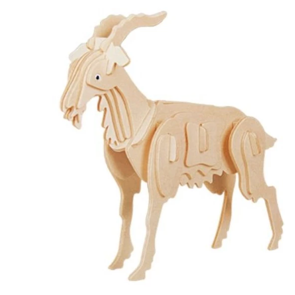 3D Ahşap Puzzle - Keçi - 3