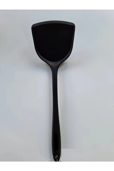 Yanmaz Yapışmaz Silikon Kaplama 3 lü Mutfak Yemek Hazırlık Seti Kepçe Kevgir Spatula - 3