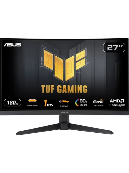 Asus TUF Gaming VG27VQ3B 27 1 ms Full HD Curved 180 Hz Oyuncu Monitörü