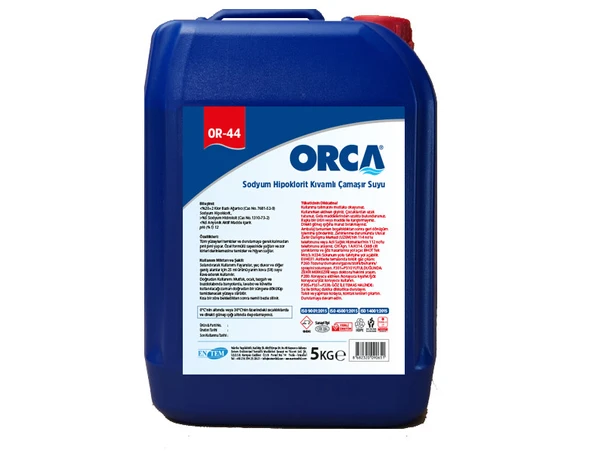 Orca Kıvamlı Çamaşır Suyu 5 Litre 4 Adet