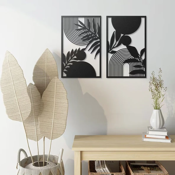 Lowenart Dekoratif Yaprak Figür Desenli Duvar Dekoru - 3