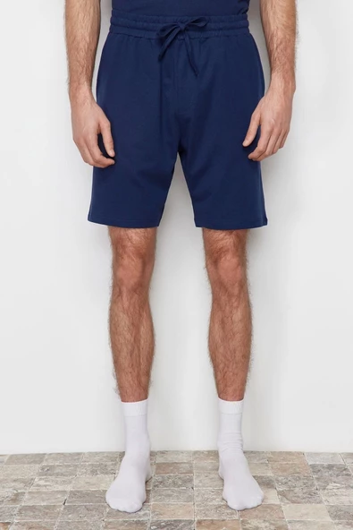 Erkek Pamuk Polyester Bisiklet Yaka Kısa Kol Regular Fit Şortlu Pijama Takımı - 4