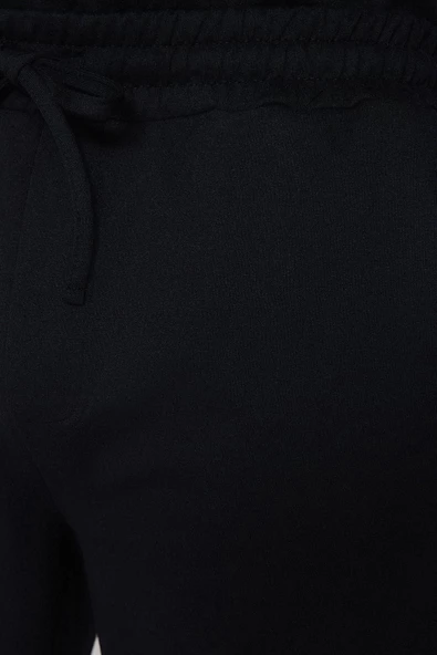 Büyük Beden Erkek Polyester Bisiklet Yaka Uzun Kol Etiket Detaylı Pijama Takımı - 5