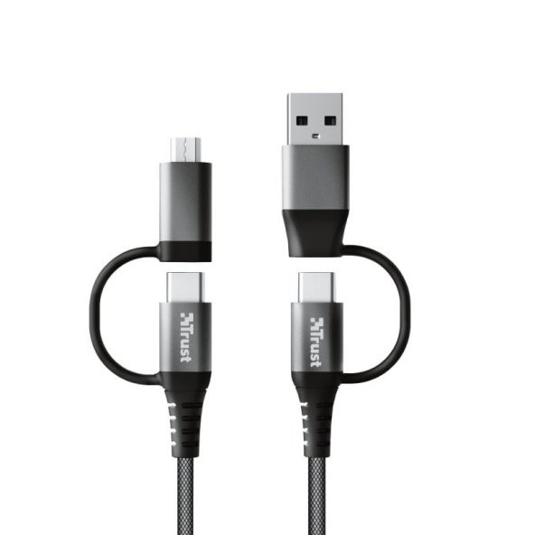 TRUST KEYLA EKSTRA GUCLU 4-IN-1 USB KABLO 1M 23573 - 1