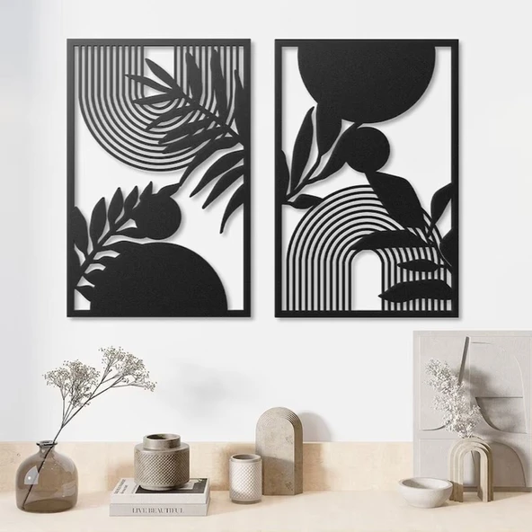 Lowenart Dekoratif Yaprak Figür Desenli Duvar Dekoru