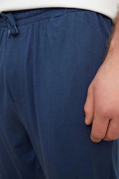 Erkek %100 Pamuk Bisiklet Yaka Kısa Kol Örme Pijama Takımı - 5