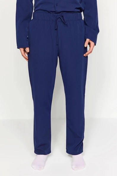 Erkek Pamuk Polyester Gömlek Yaka Uzun Kol Regular Fit Ekose Dokuma Pijama Takımı - 3