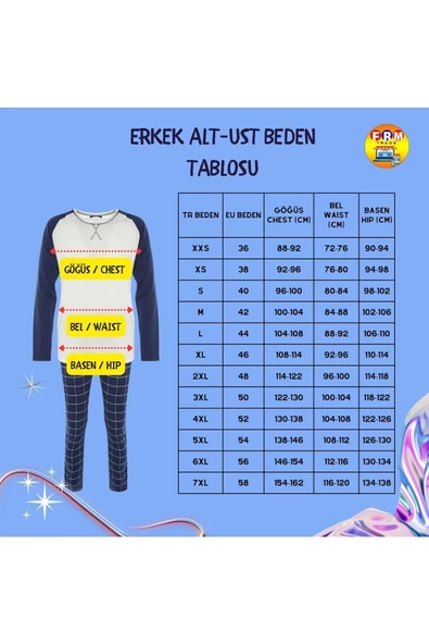 Erkek %100 Pamuk Bisiklet Yaka Uzun Kol Regular Fit Baskılı Pijama Takımı - 6