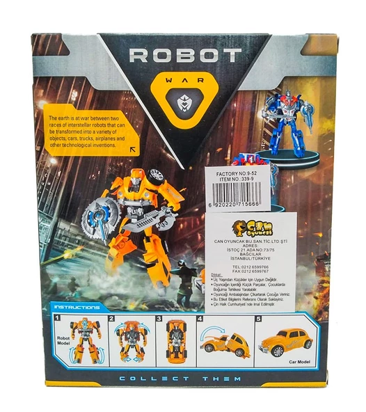 Kutulu Sarı Renkli Robot - Mavi Su Dünyası - Resim 2