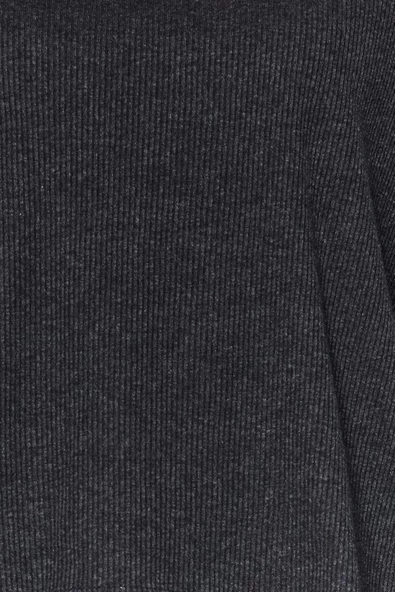 Kadın Polyester Bisiklet Yaka Uzun Kol Fitilli Pamuklu T-shirt-Pantolon Örme Pijama Takımı - 5