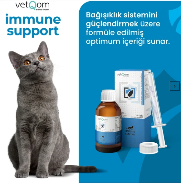 vetQom Kedi Immune Support Bağışıklık Sistemi Desteği 60 ml. - 2