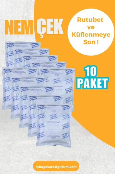 Rutubet Nem Korozyon Buhar Terleme Çekici Alıcı Tutucu Giderici Önleyici (10 PAKET) 2500 gr