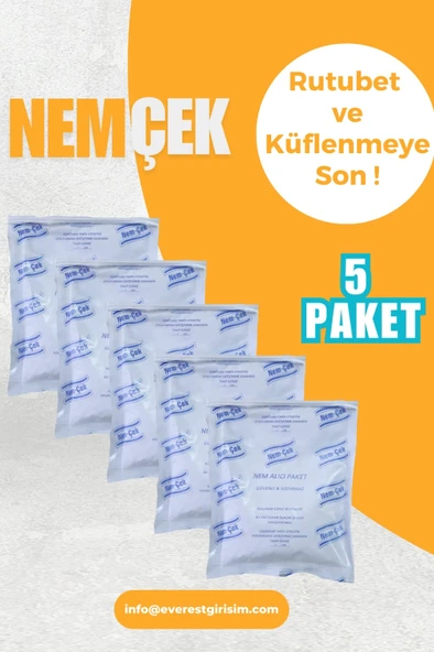 Nem Rutubet Korozyon Buhar Terleme Çekici Alıcı Tutucu Giderici Önleyici (5 PAKET) 1000 gr